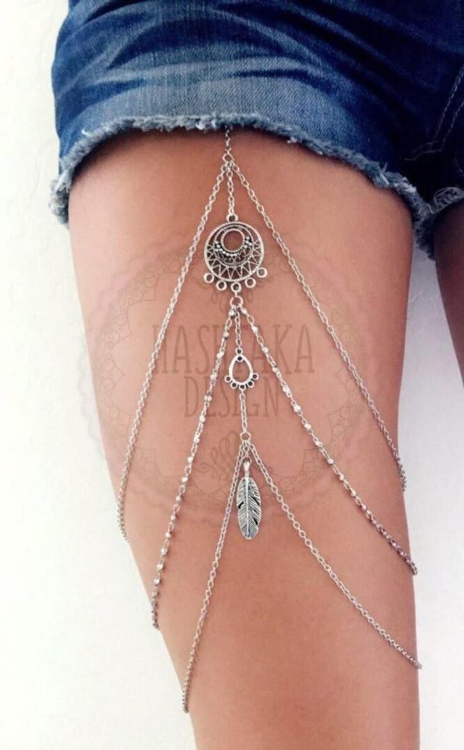 leg chain silver