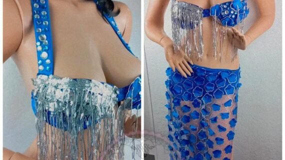blue dance suit