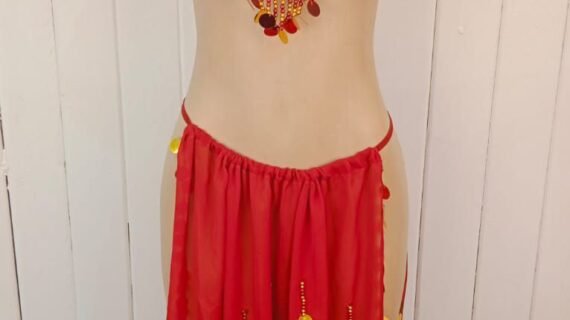 red dance suit