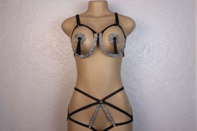 silver and black set
