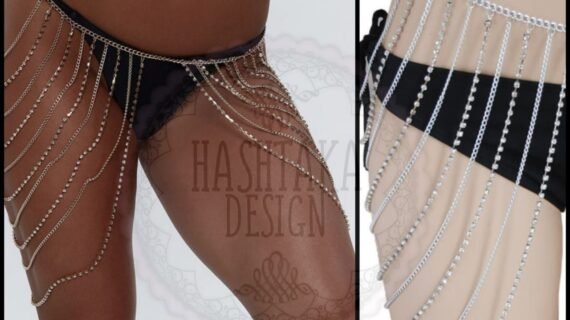 waist chain silver and diamond