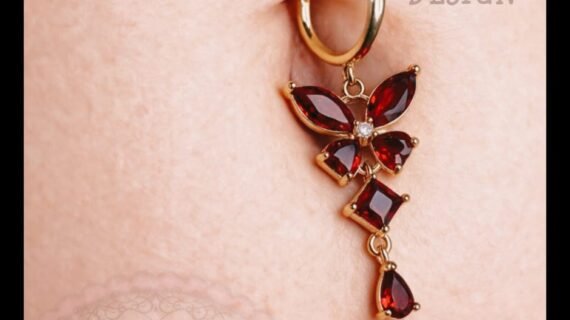 fake piercing butterfly