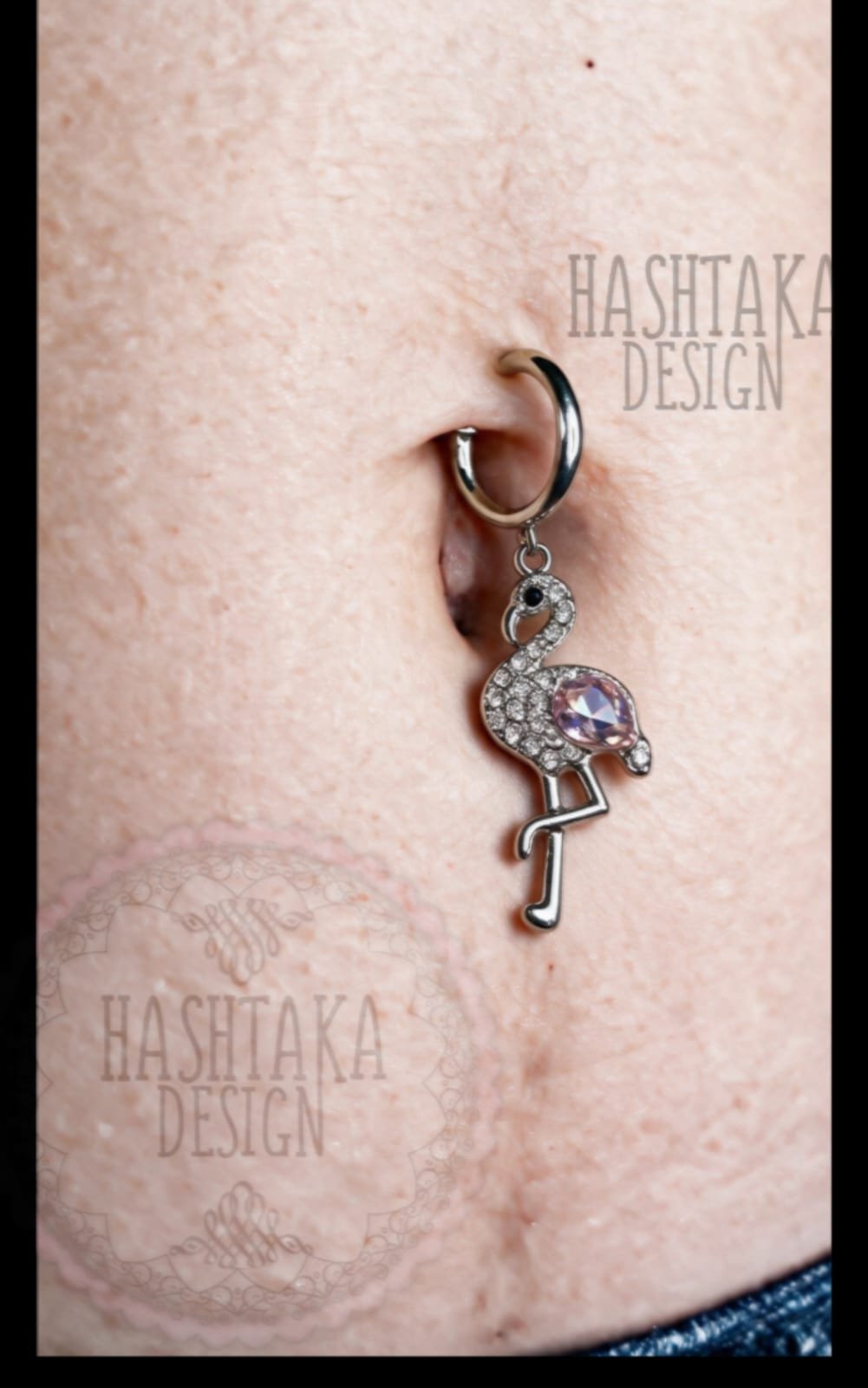 fake piercing flamingo